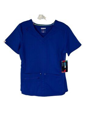 Scrubstar Scrub Shirt Womens XS Blue New Medical Hospital Nurse